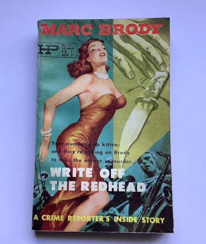 WRITE OFF THE REDHEAD Australian pulp fiction book 1958